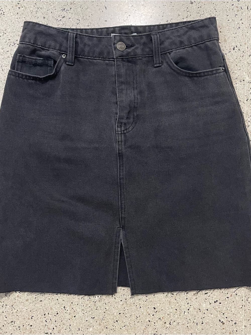 Forever 21 Black Denim Mini Skirt
